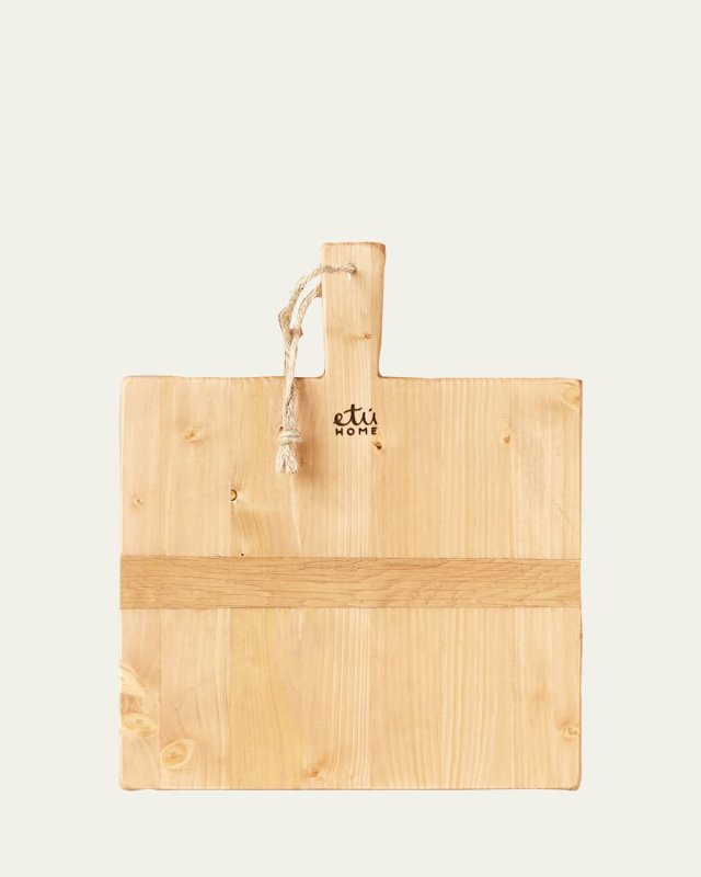 Square Pine Small Charcuterie Board, 16"